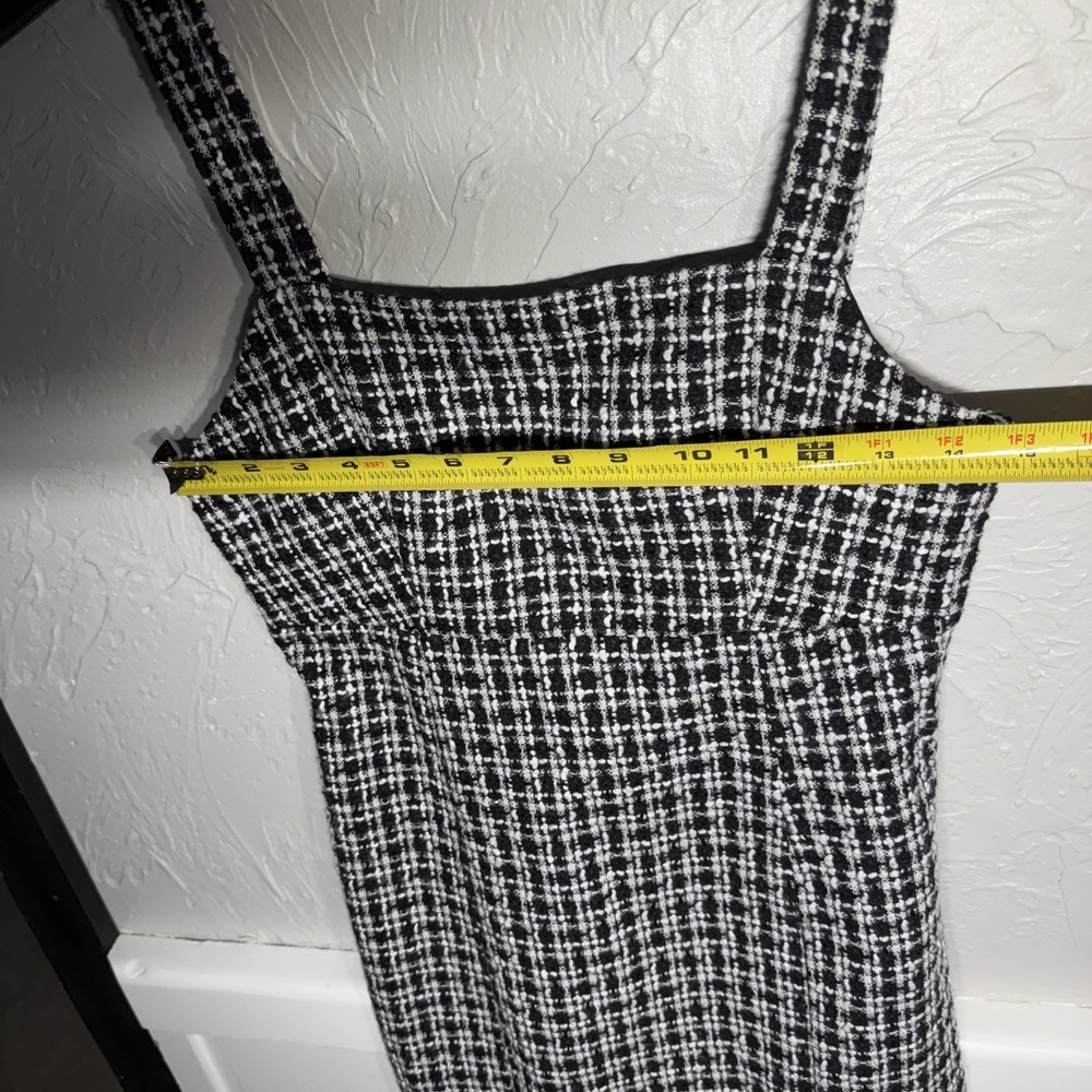 Miami Black & White Sheath Mini Dress WMN Small Y2K Preppy City Girl Tweed NWT - Picture 14 of 14